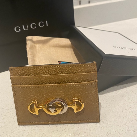 Gucci brown leather double buckle gold and silver - Picture 3 of 5